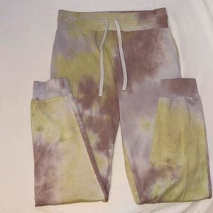Tie dye garage joggers. Very soft and flattering.